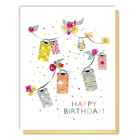 Lanterns Birthday Card