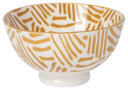 Ochre Lines Bowl 4"