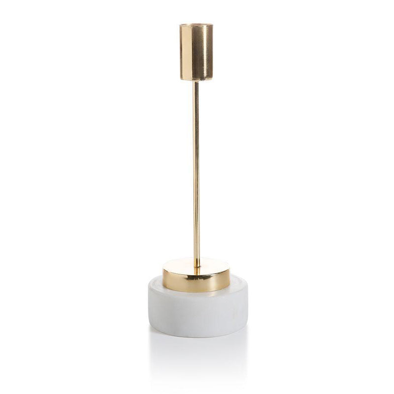 Celine Brass And Marble Taper Candleholder