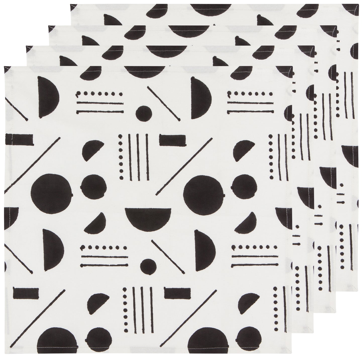 Block Print Domino Napkin Set of 4