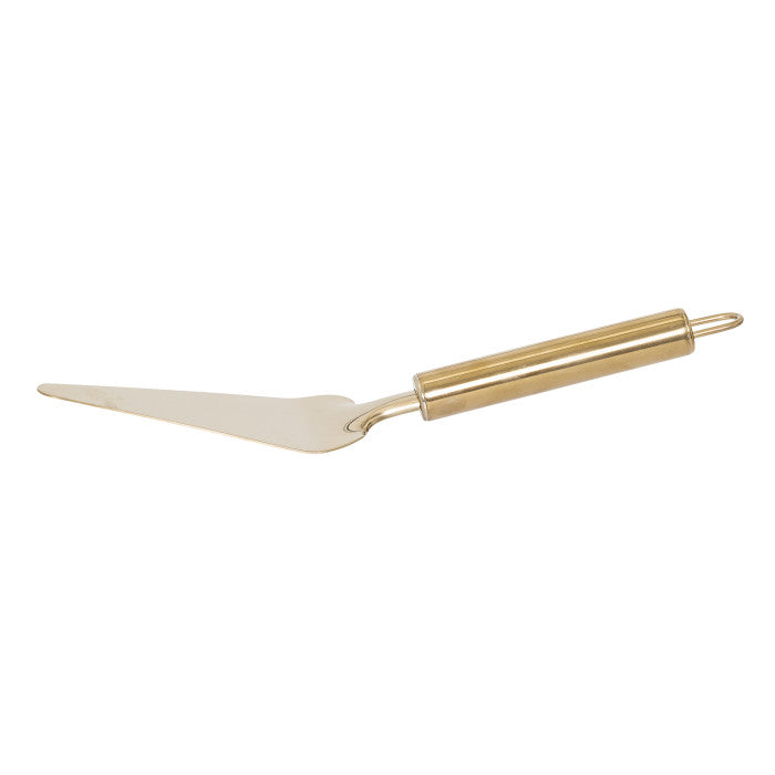 Stainless Steel Cake Server, Gold Finish 10-1/2"L