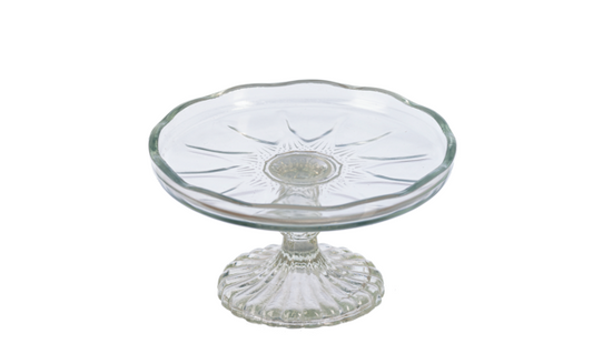 Small Vintage Cake Stand Glass