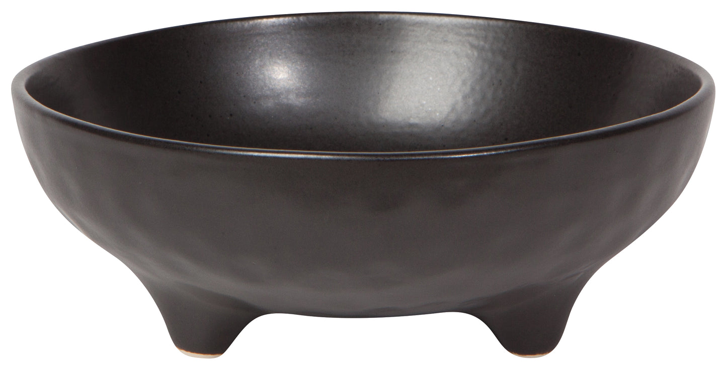6" Bowl Footed Black