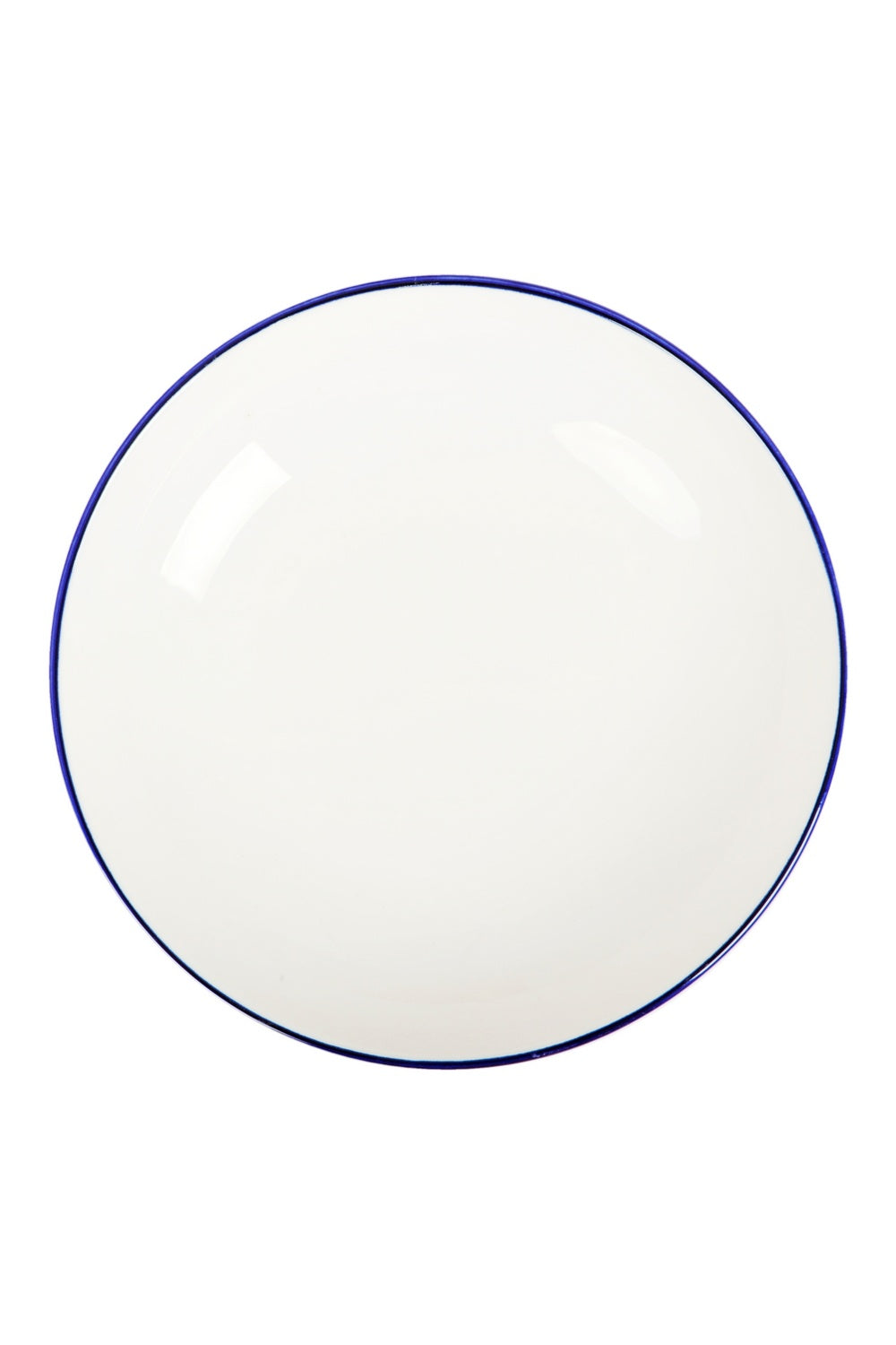 Classic White With Blue Rim Soup Plate 20cm