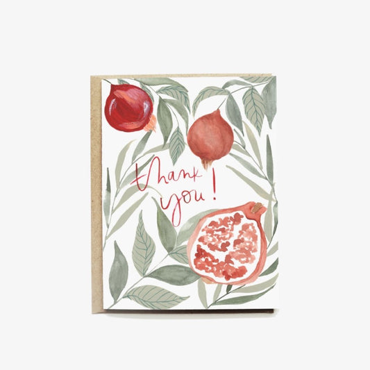 Pomegrante Thank You Card