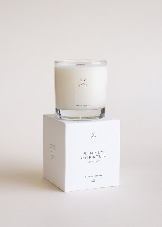 Simple Collection Oakmoss & Leather Candle