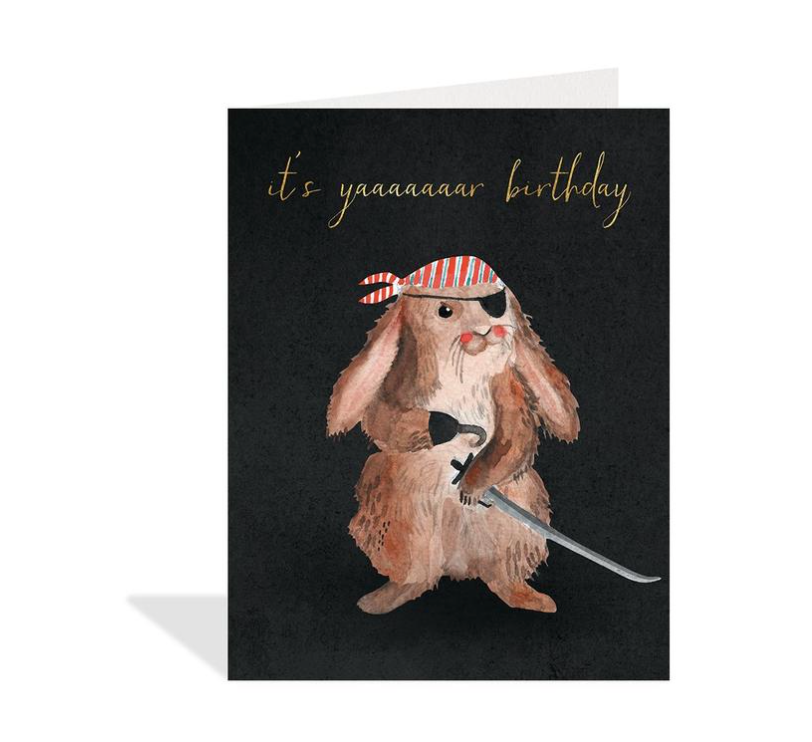 Pirate Bunny Birthday Card
