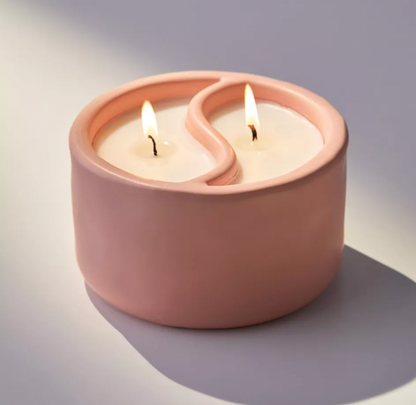 Yin & Yang Dusty Pink Cactus Flower Watermint Candle