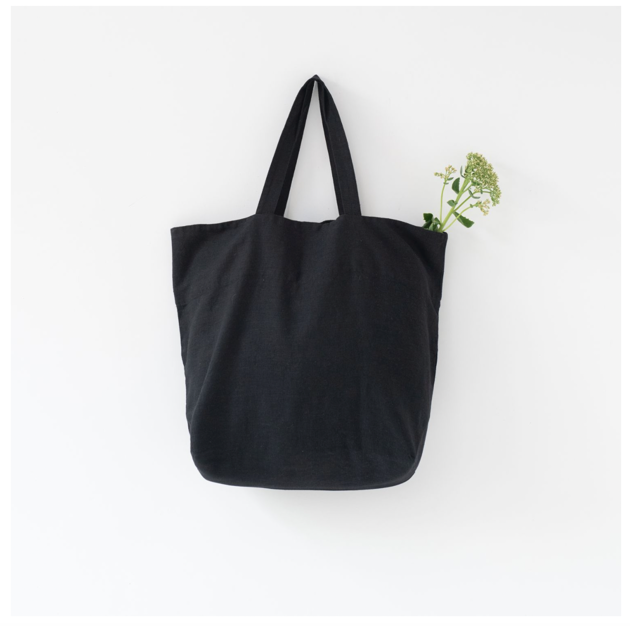 Black Linen Bag