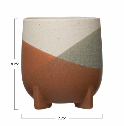 Multi Colour Footed Planter