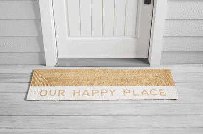 Our Happy Place Jute Doormat