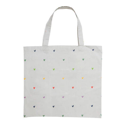 Multicoloured Hearts Folding Shopping Bags