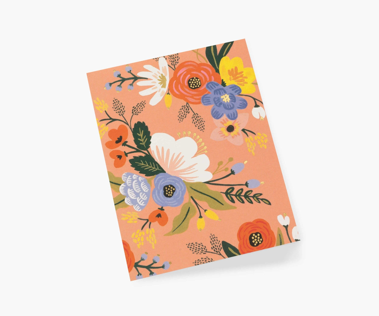 Lively Floral Pink Blank Card