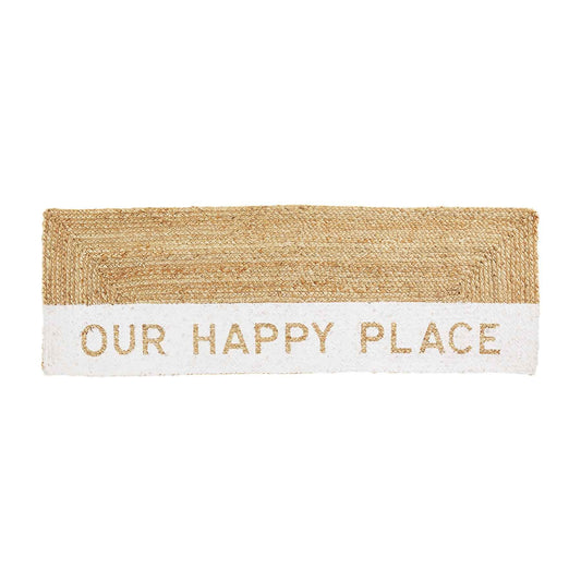 Our Happy Place Jute Doormat