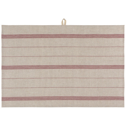 Linen Masion Stripe Wine Tea Towel